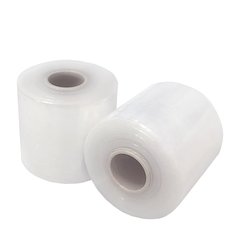小卷打包膜缠绕膜工业包装膜保护PE透明膜6cm围膜塑料电线嫁接膜