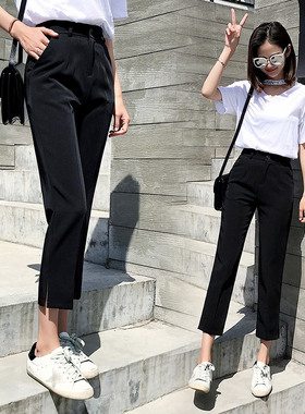好货TingYiLi Korean Style Summer Women Suit Pants High Waist