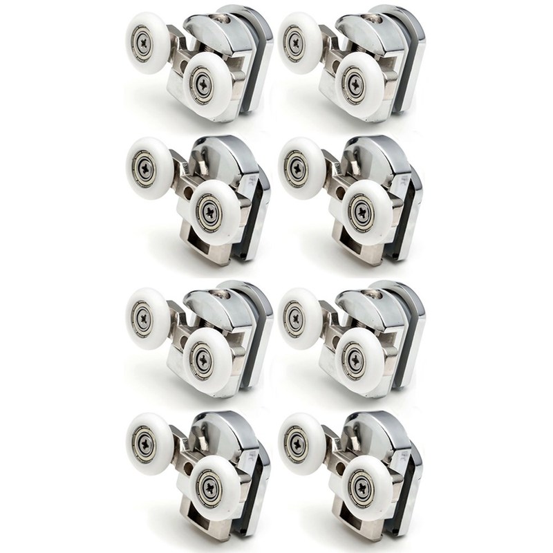 8Pcs Shower Door Enclosures Rollers Runners Wheels Pulleys 2