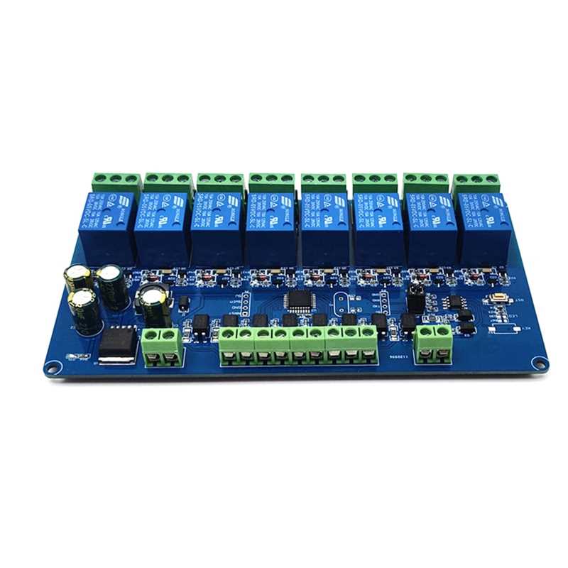 7-30V Modbus-Rtu 8 Channel Relay Module for RS485 TTL UART R