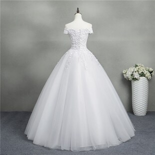 极速ZJ9145 Ball Shoulder Elegant Off Ivory White new Gown