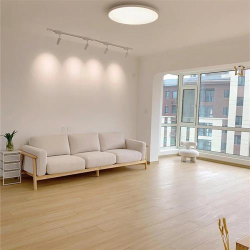 奶油色木纹瓷砖 全瓷客厅卧室防滑瓷砖仿木地板条纹砖200x1000