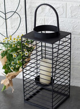 极速森得源美式复古收纳柜置物架风灯烛台壁挂化妆镜花瓣木凳家居