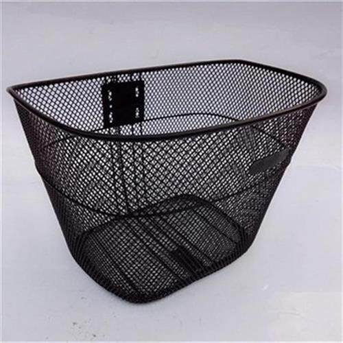 电瓶车框篮子不锈钢电动自行车车篮子前车K筐通用大号加粗带盖加