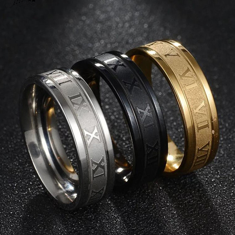 2022 Vintage Roman Numerals Men Rings Temperament Fashion 6m