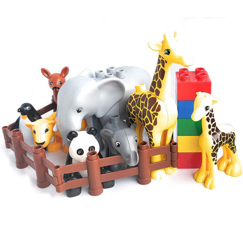 极速Big Size Diy Building Blocks Animal Accessories Figures
