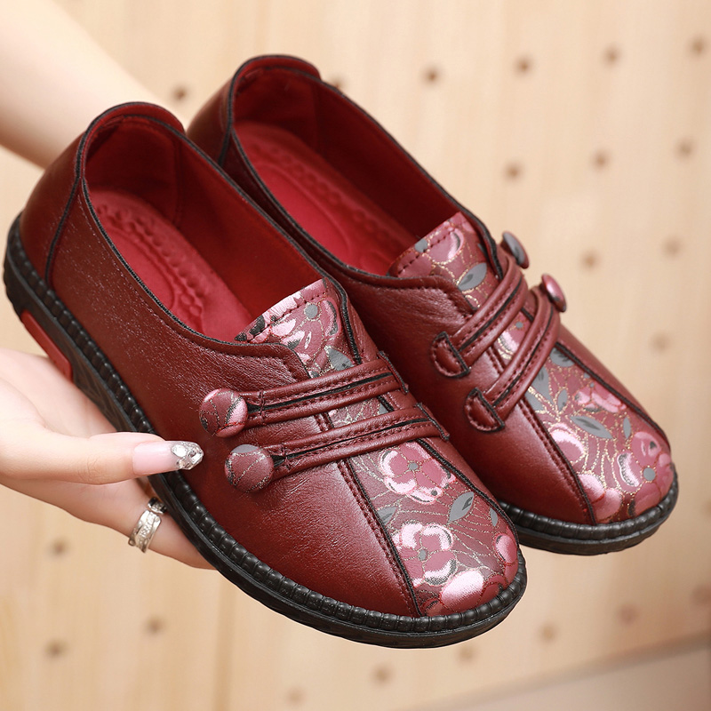 春季老北京布鞋女鞋老年妈妈鞋中老年舒适老人休闲鞋女平底单鞋女