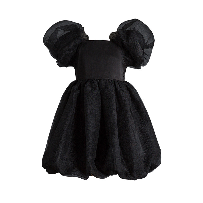 2023夏季连衣裙女孩新款白色泡泡袖公主裙韩范童装裙子潮