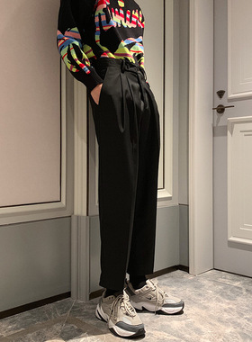 Prowow 2021 Spring Men Pants Solid Straight Loose Trousers M