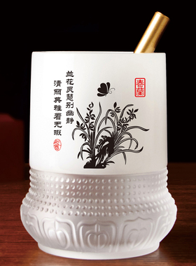 好货新公室桌面琉璃笔筒创意摆件毕业礼物送老师S纪念礼品商务定