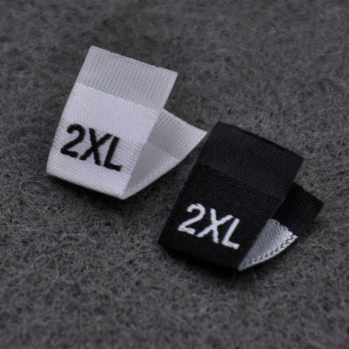 好货100Pcs Clothing Size Label Black Text White Garment Clot