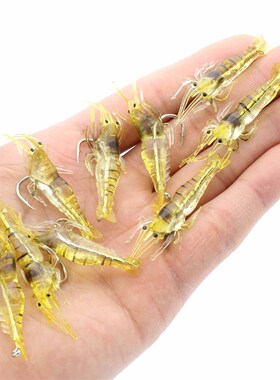 10PCS sca Artfcal Soft Shrmp Lure Worm For Fshng Bat