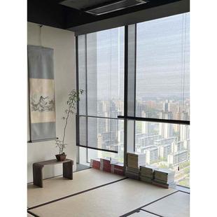竹帘窗帘卷帘茶室隔断帘屏风挂帘遮挡阳台遮阳透光遮光 中式