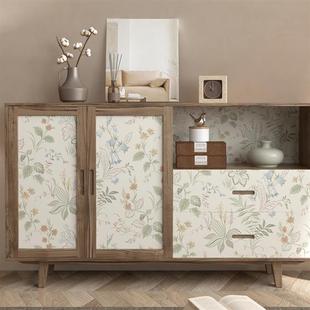 旧家具柜子贴纸法式 复古花纹衣柜橱柜门翻新改造防水厨房墙纸自粘