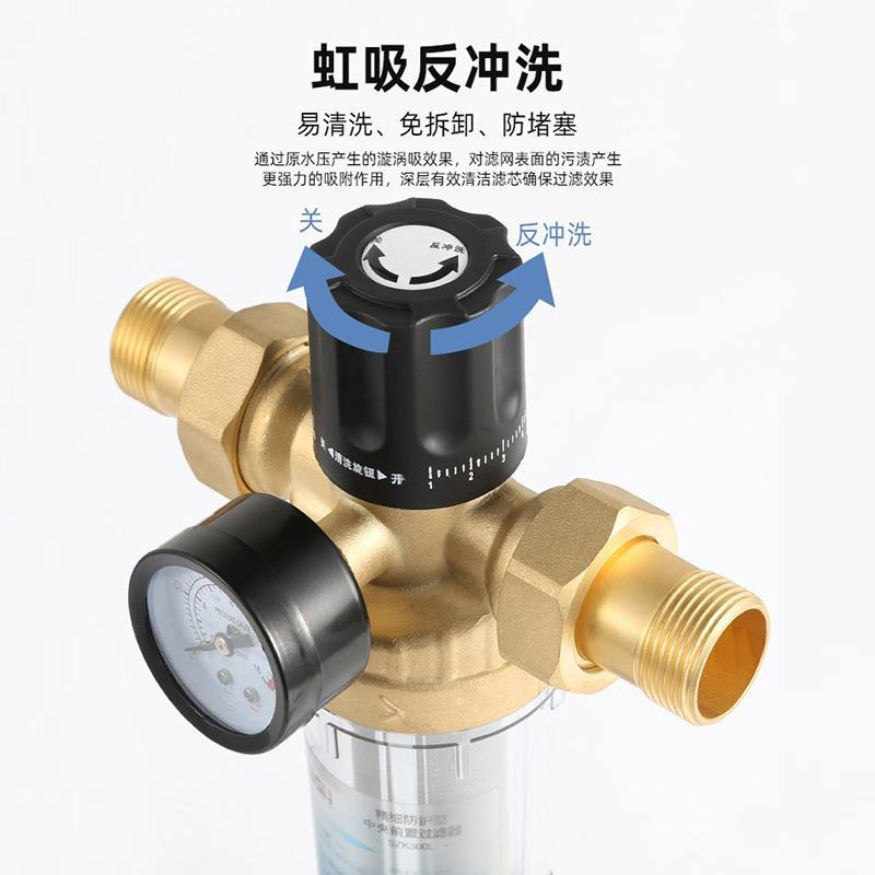 前置过滤器反冲洗全屋自来水井水过滤器家用进水管过滤器免换滤芯