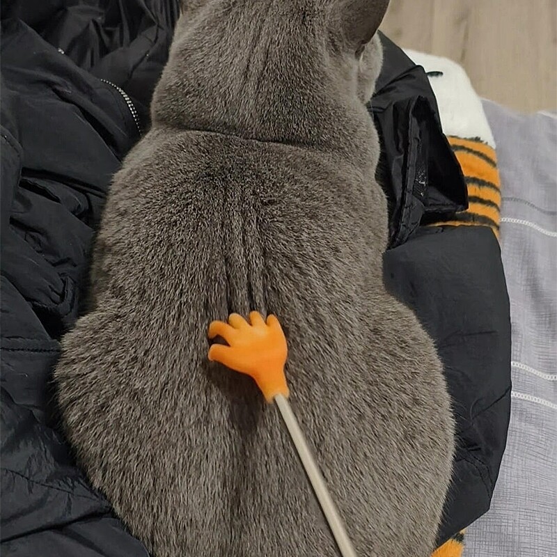 猫咪痒痒挠神器猫咪玩具猫抓痒手指小手猫挠挠棒逗猫棒逗狗长杆梳