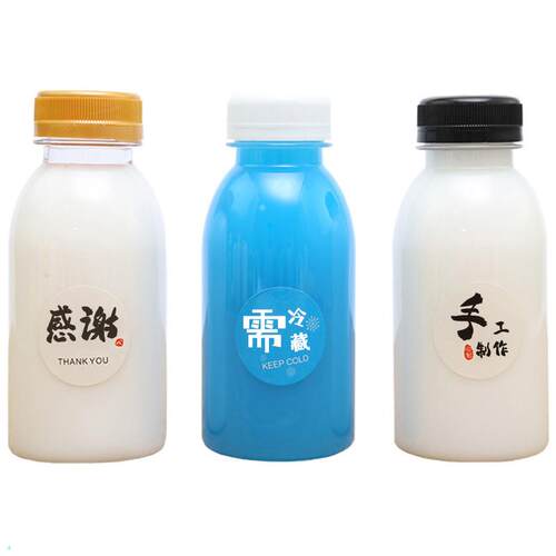 一次性瓶子大口径透明牛奶瓶塑料瓶酸奶饮料果汁分装瓶