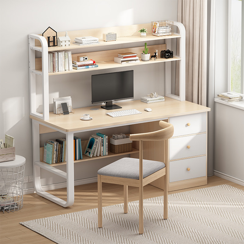 电脑桌台式家用简约带抽屉办公桌租房卧室小型学习写字桌简易书桌