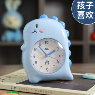 卡通恐龙小闹钟儿童男孩学生专用2021新款 起床神器可爱会说话闹铃