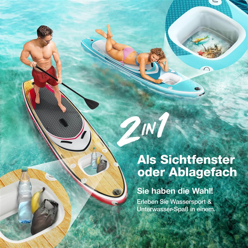 天窗桨板SUP双层防爆充气桨板耐用天窗全能板浆板休闲亲子直立板