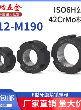 速发JGF型牙定精密5紧螺母 丝杆锁腹螺帽机床M12x1.0/14/16/18*1.