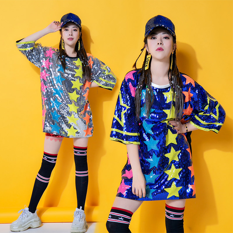 速发新款团队装出服舞夜演ds演出服dj歌手台店领舞服亮片连衣裙