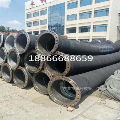 埋吸管钢丝骨架缠绕胶管吸水胶管大口径法兰钢丝吸引吸排胶管