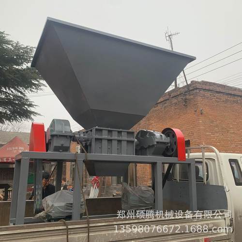 多功能纸筒废纸盒冻肉塑料吨包袋 撕碎废塑料破碎机双轴粉碎机