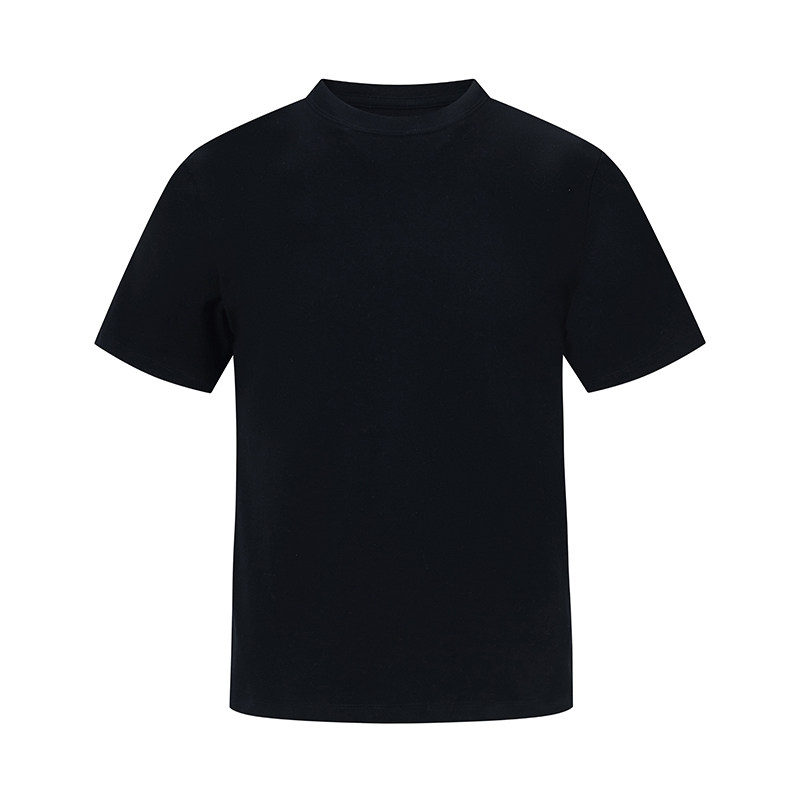 thumbnail for Compactdisc American-Style Solid Color Basic Versatile Slim-Fit Regular Shoulder Short-Sleeve T-Shirt, Comfortable and Stretchy/Proportion-Enhancing