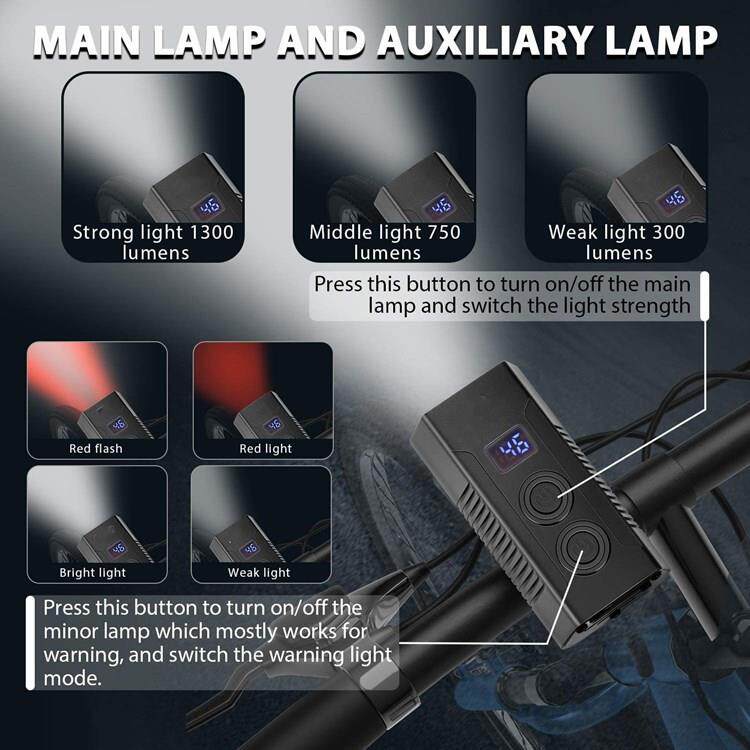 自行车骑行用品自行车灯夜骑照明前灯T6高亮充电防水单车手电筒L2