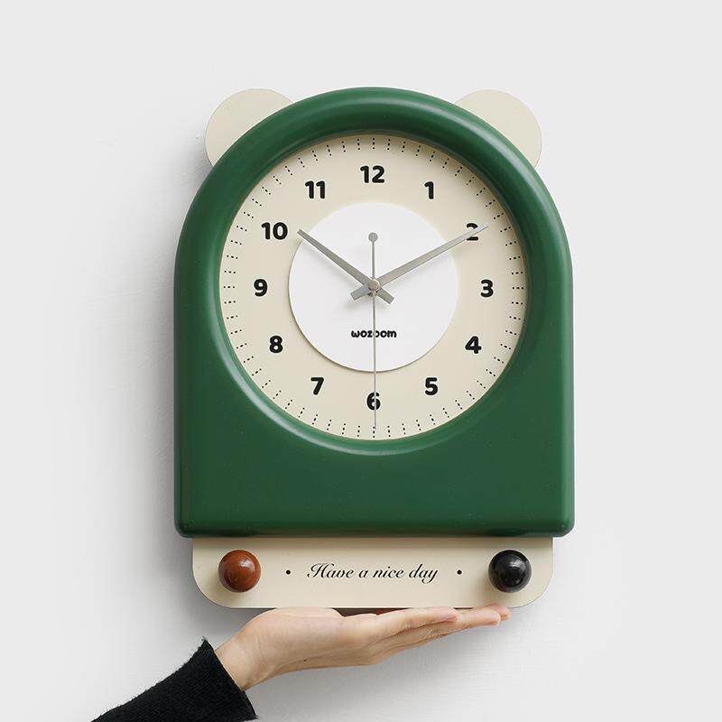 wozoom屋准奶油风挂钟客厅钟表2024新款家用复古创意挂墙时钟
