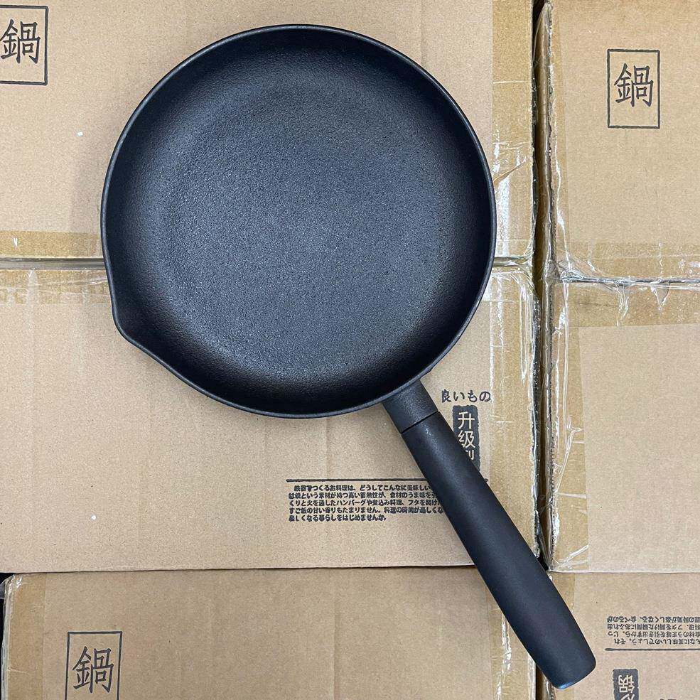 铸铁煎锅平底锅22/26cm生铁锅牛排锅铸铁锅不粘锅无涂层家用