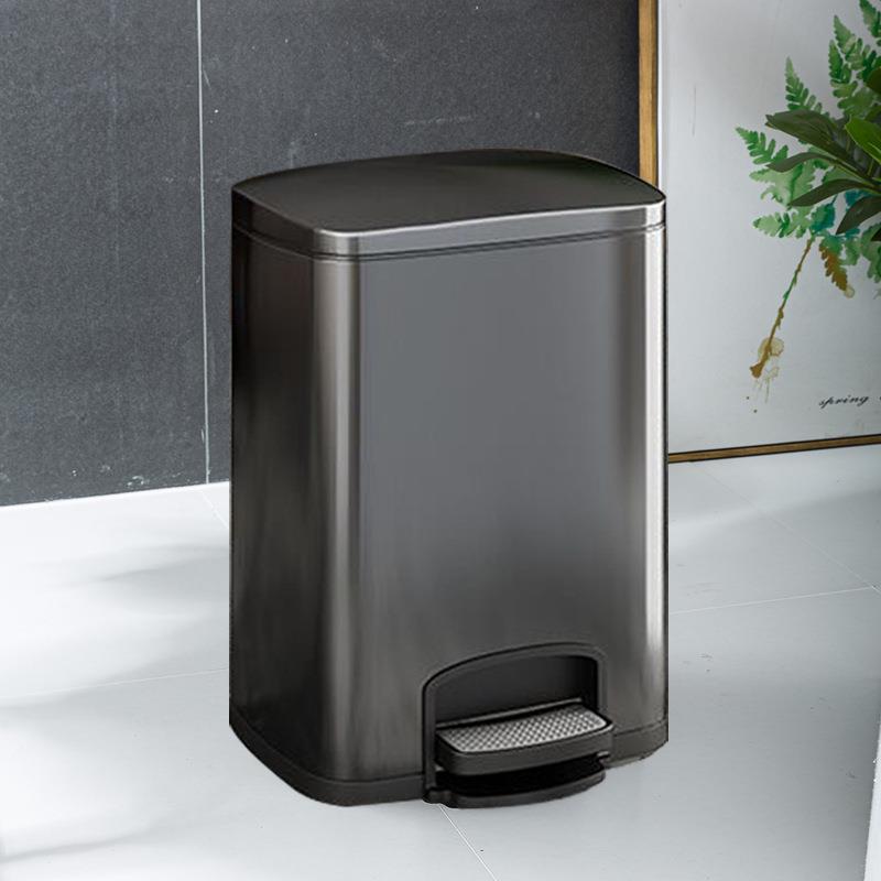 厨房垃圾桶家用大号带盖脚踏式脚踩有盖不锈钢大容量客厅