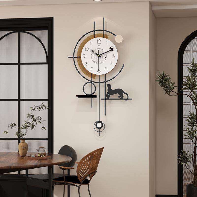 创意金钱豹现代挂钟客厅餐厅家用高级感简约挂钟静音装饰挂墙时钟,家装灯饰光源,其它灯具灯饰,淘宝优惠券,粉丝福利购,淘宝优惠卷