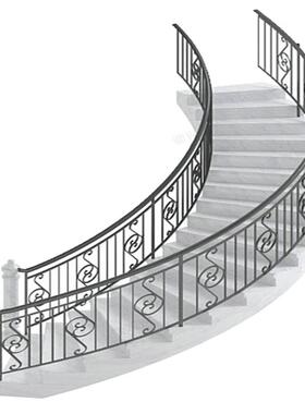 实心铁台艺楼梯扶手简约别室墅内楼护栏楼道过梯道阳楼GNW梯旋转