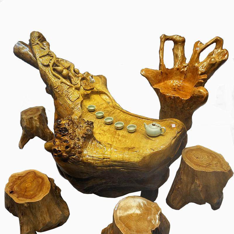 根茶雕茶几金丝楠木整体台树根实木AEX茶原木功夫茶具木雕桌茶艺,商业/办公家具,茶台/茶桌,淘宝优惠券,粉丝福利购,淘宝优惠卷