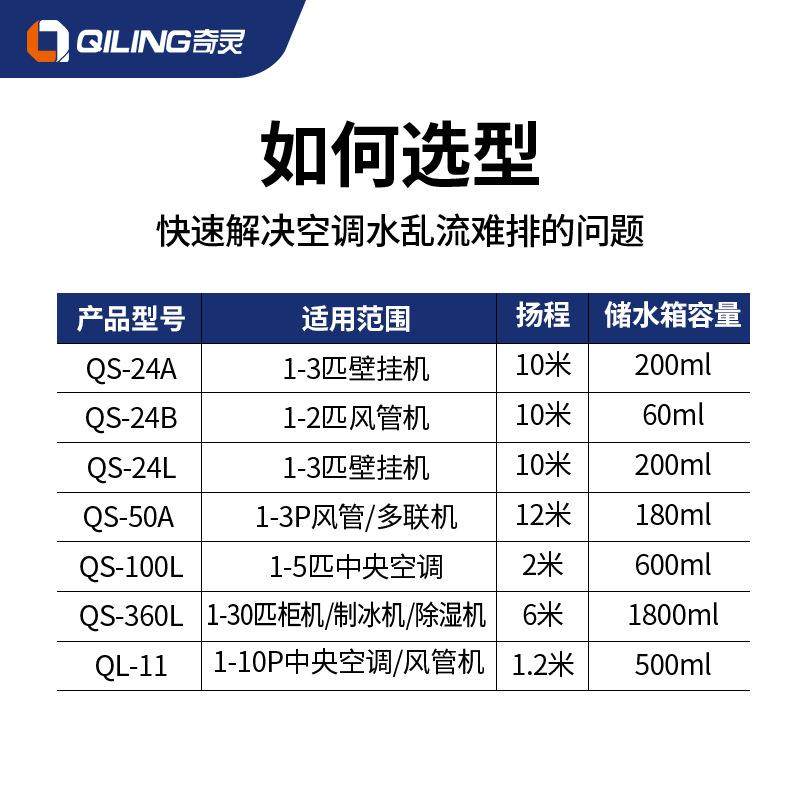 空调排水泵外置制冰机除湿机挂机自动抽水泵中央冷凝水提升泵