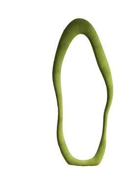 网红家KVR用镜落地镜卧室穿全衣镜异形不规身则奶油试ins风衣镜子