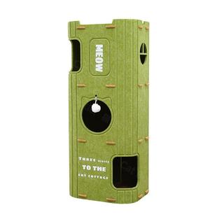 多层猫窝四季 通猫MGJ676架树洞用猫窝猫咪树洞爬钻洞双层抓板不耐