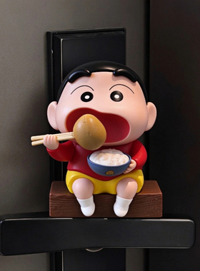 哇！超可爱的贪吃小新饭搭子摆件