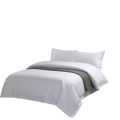 五星级酒店缎条四件套民宿宾馆床品酒店四件套民宿酒店床上四件套