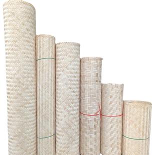 现货装修吊顶竹席民宿餐厅天花板隔断装饰墙面仿碳化竹编产地货源