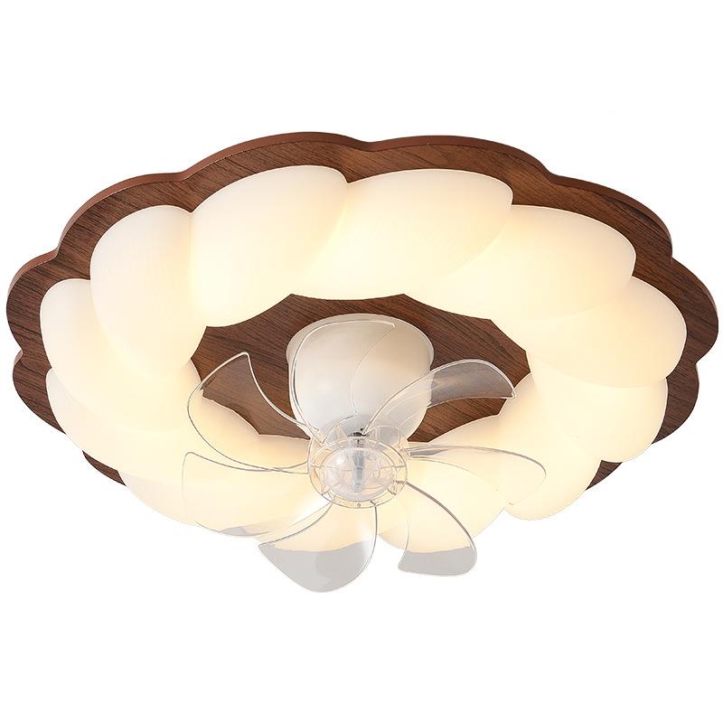 中古风卧室风扇灯复60°摇头大风力式奶油风古扇餐厅法吊灯9801