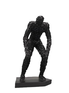 现代简约创意树脂马赛克人物摆件办公室样板间家居客厅桌面装饰品