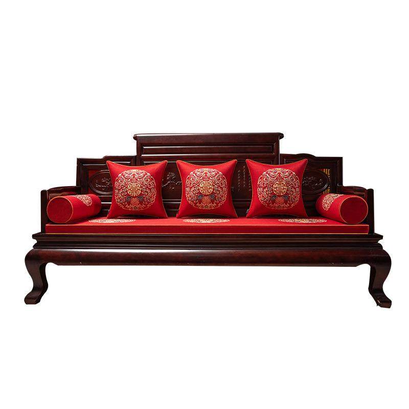 新中式红木沙发垫结婚红色沙发套罩秋冬专用实木坐垫加厚沙发垫子