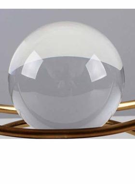 欧式现代简约跷跷板思想者水晶球轻奢摆件家居装饰品桌面软装摆设