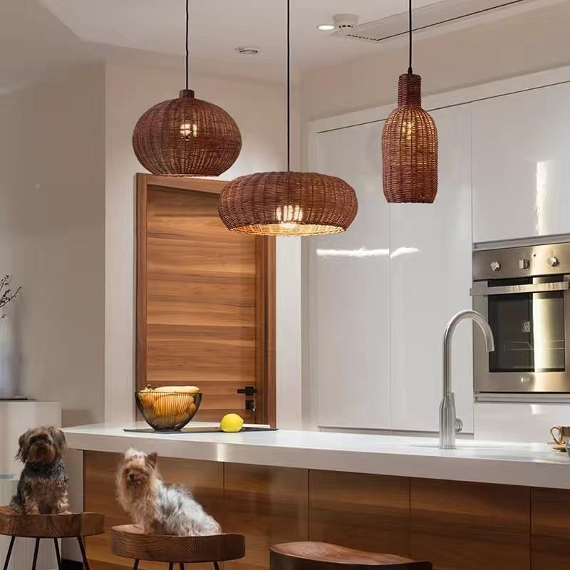 藤古藤阁灯编吊灯北客厅厅吧茶室台日式民欧宿楼梯中式餐卧室床头