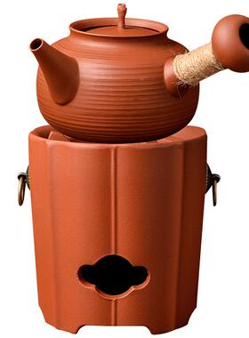 AL101511中式热潮茶汕泥炭炉砂铫壶薄胎煮煤碳炉红紫砂烧水耐朱泥