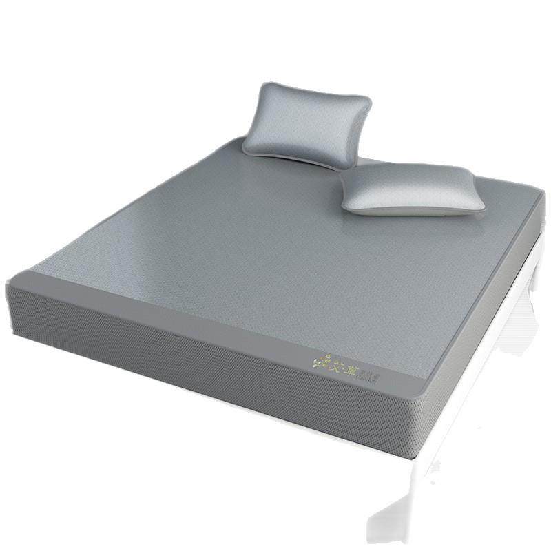 母婴级艾草驱蚊席凉席三件套可折叠可机洗床席款床笠款冰丝席~,床上用品,冰丝席,淘宝优惠券,粉丝福利购,淘宝优惠卷