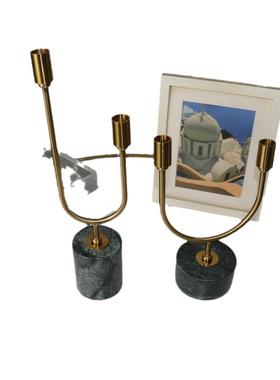 烛台摆件北欧风格样板房家用客厅装饰品欧式美式复古轻奢浪漫摆设